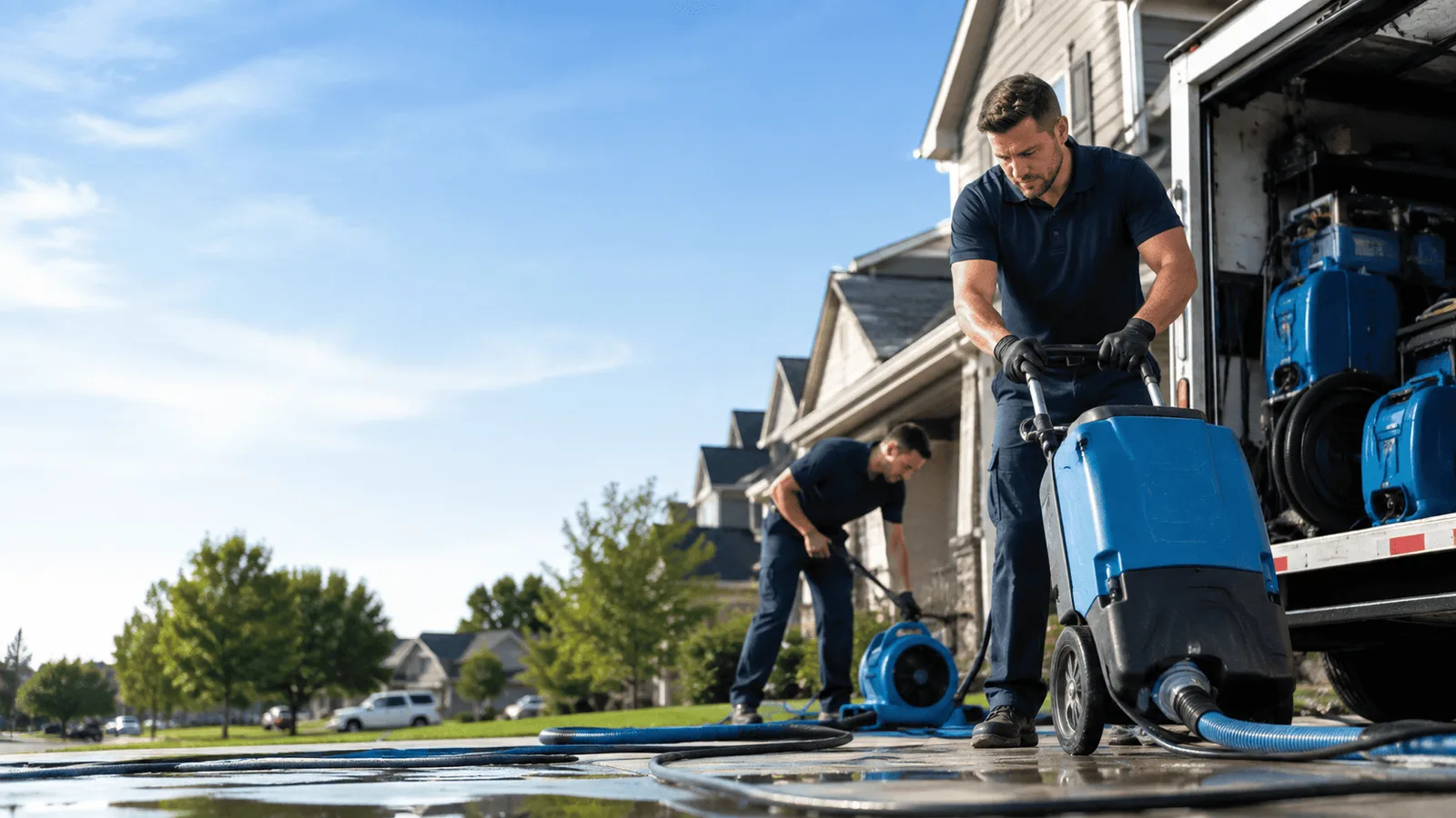Dehumidification being performed in South Dayton, NY